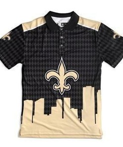 New Orleans Saints Thematic Polyester Polo Shirt 3D All Over Print Shirt3927