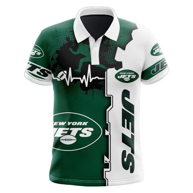 New York Jets Beating Curve Polo Shirt Bluefink