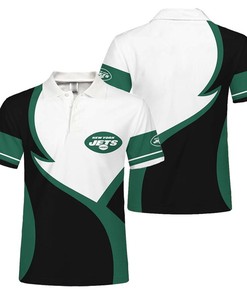 New York Jets Button Up Polo Shirt