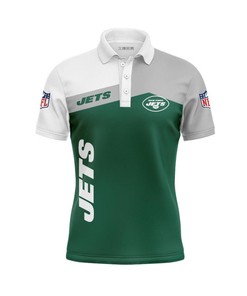 New York Jets Women's Button Up Polo Shirt