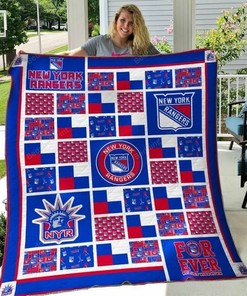 New York Rangers Quilt Bedding Set Blanket for Personalized Home Decor and Family Gifts