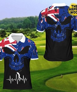 New Zealand Skull Golf Polo Shirt