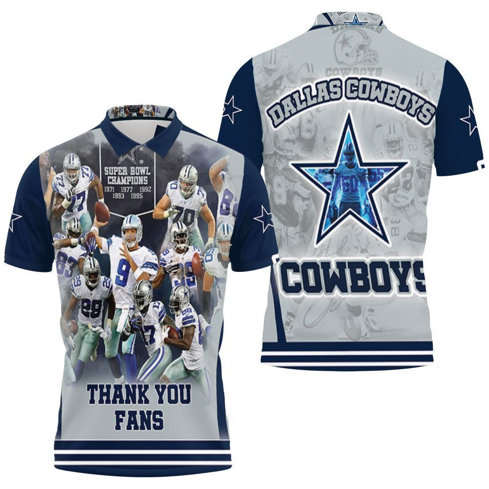 Nfc East Division Champions Dallas Cowboy Super Bowl 2021 Thank You Fans 3D Polo Shirt