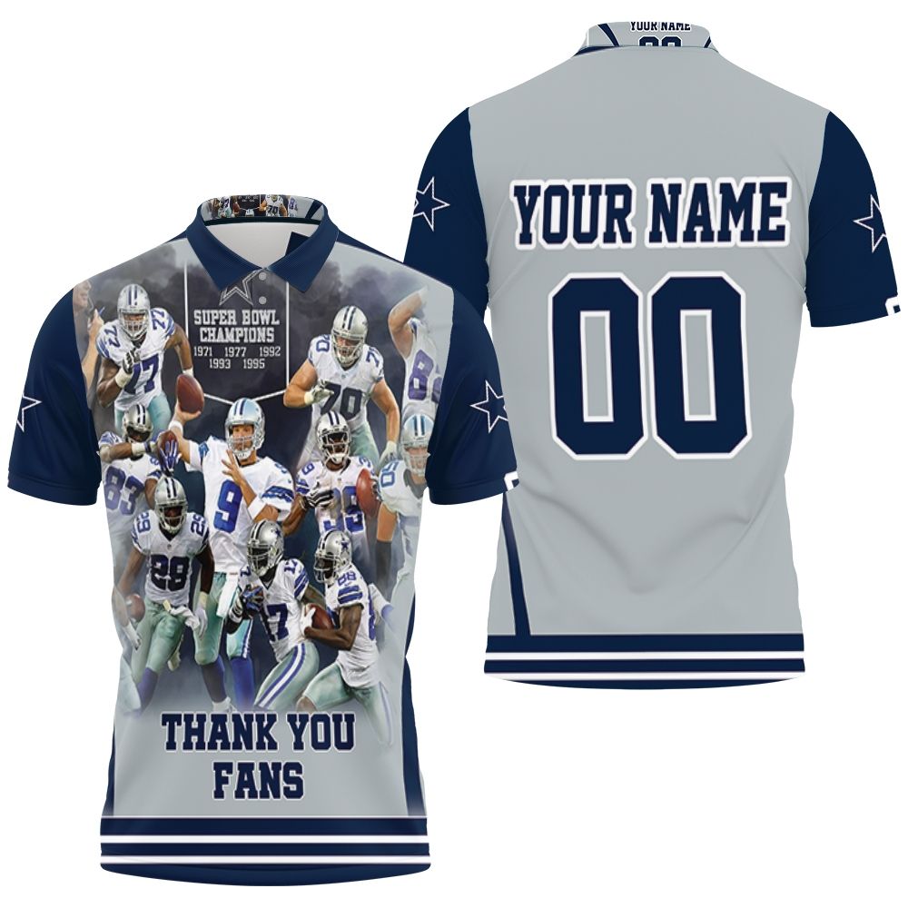 Nfc East Division Champions Dallas Cowboy Super Bowl 2021 Thank You Fans Personalized Polo Shirt
