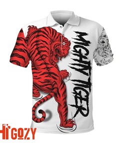 Night Tiger Polo 3D All Over Printed Shirt For Men And Women