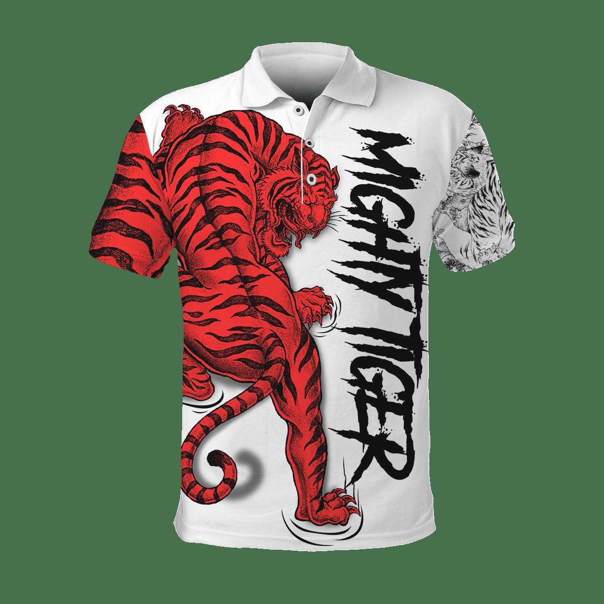 Night Tiger Polo 3D All Over Printed Shirt Gift For Men And Women