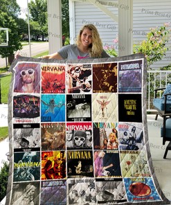 Nirvana Cover Poster Personalized Quilt Bedding Set - Great for Bedroom Decor and Family Gifts