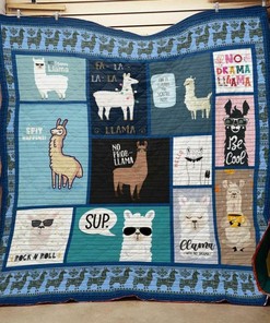 No Prob-Llama Personalized Quilt Bedding Set for Home Decoration and Family Gift Ideas