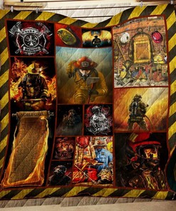 Noble Call Firefighter Personalized Quilt Bedding Set for Home Decor and Family Gifts