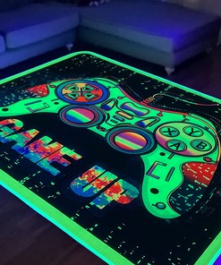 Non-Slip Gaming Area Rug Print for Kids