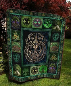 Nordic Viking Tree Of Life Quilt Bedding Set - Perfect for Home Decor and Gift Giving