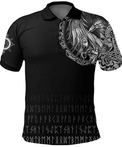 Norse Raven Tattoo Viking Polo Shirt