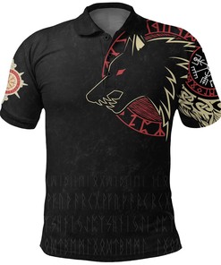 Norse Wolf Viking Polo Shirt