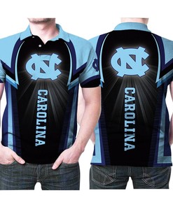North Carolina Tar Heels Bright Light Logo 3D Printed Gift For North Carolina Tar Heels Fan Polo