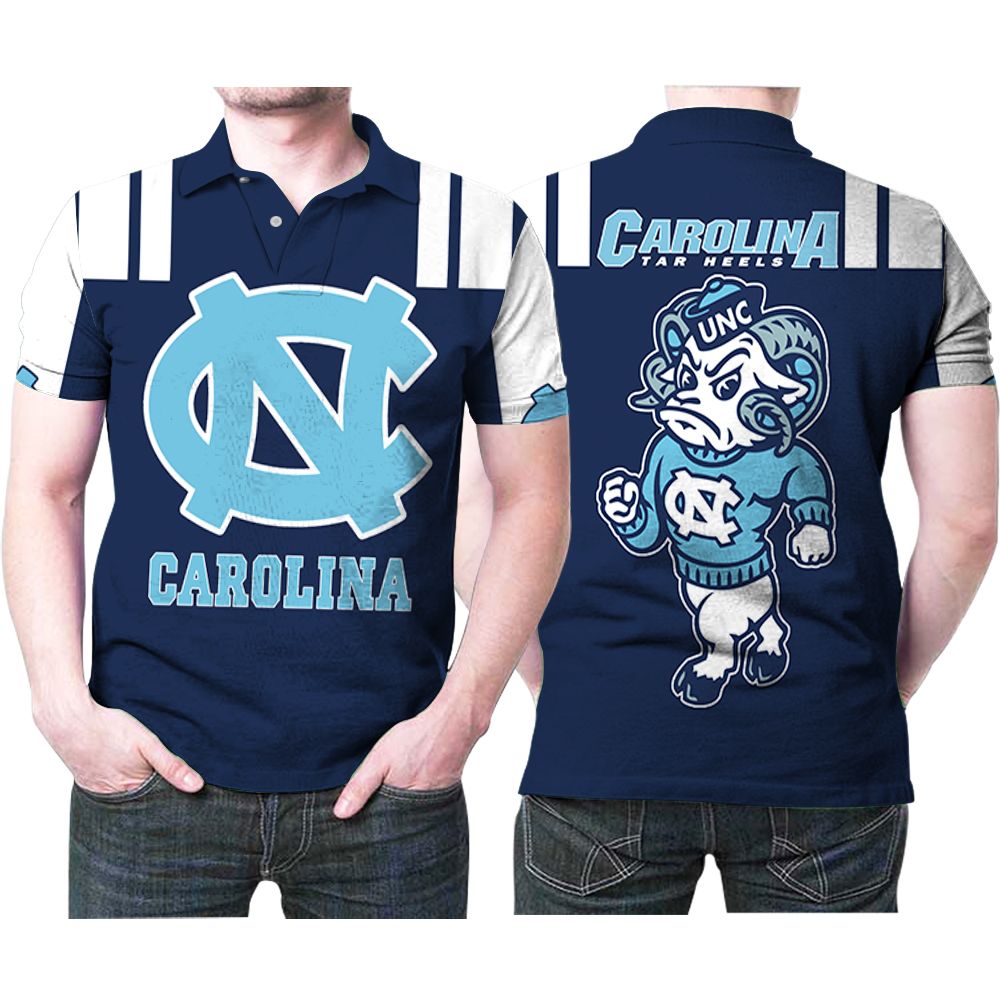 North Carolina Tar Heels Logo Ncaa Mascot 3D Printed Gift For North Carolina Tar Heels Fan Polo