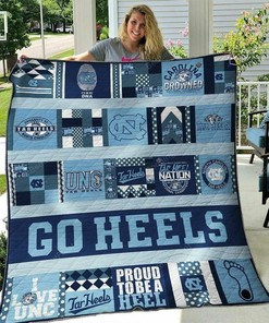 North Carolina Tar Heels Quilt Bedding Set - Great for Bedroom Decoration and Family Gifts