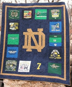 Notre Dame Fighting Irish Blanket Quilt Bedding Set for Home Decoration and Family Gifts