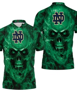 Notre Dame Fighting Irish Ncaa Fans Skull Polo