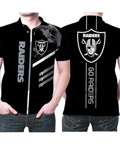 Oakland Raiders Logo Go Raiders Nfl 3D Printed Gift For Oakland Raiders Fan Polo Shirt