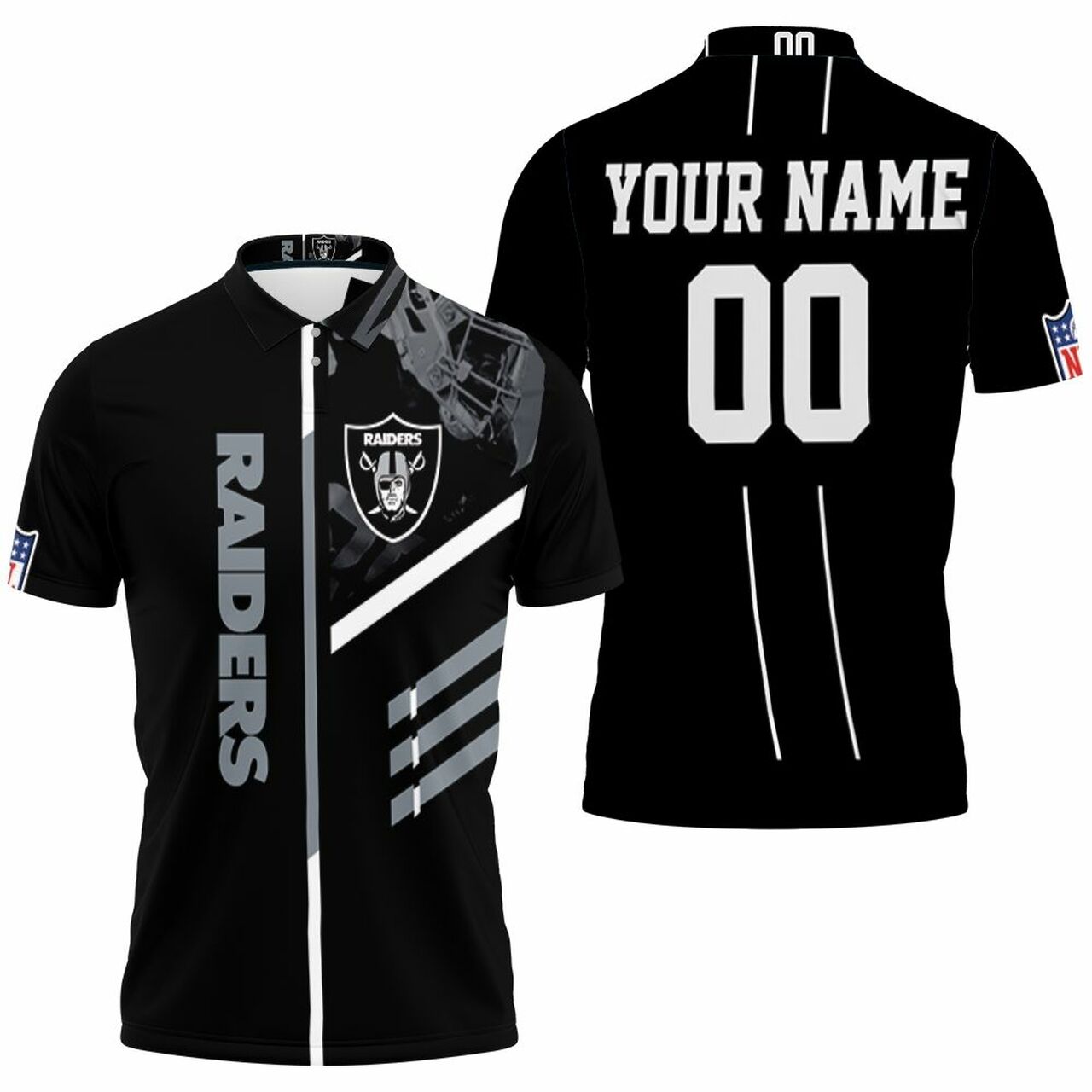 Oakland Raiders Nfl Go Raiders Personalized Polo Shirt