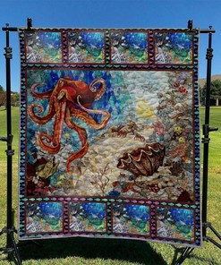 Octopus Personalized Quilt Blanket Bedding Set for Home Decoration