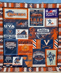 Official Virginia Cavaliers Quilt Bedding Set Blanket - Ideal for Home Decoration and Gifts for Fans