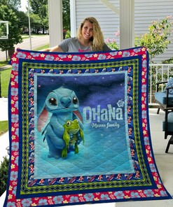 Ohana Mean Family Personalized Quilt Bedding Set for Home Decor and Picnics, Great Gifts for Family