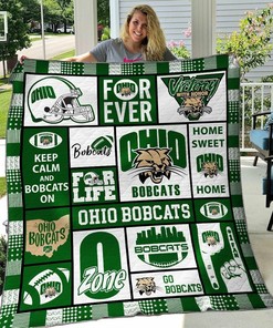 Ohio Bobcats Personalized Quilt Blanket - Gifts for Family Bedroom Decor