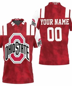 Ohio State Buckeyes Brutus Buckeye 3D All Over Personalized Polo Shirt