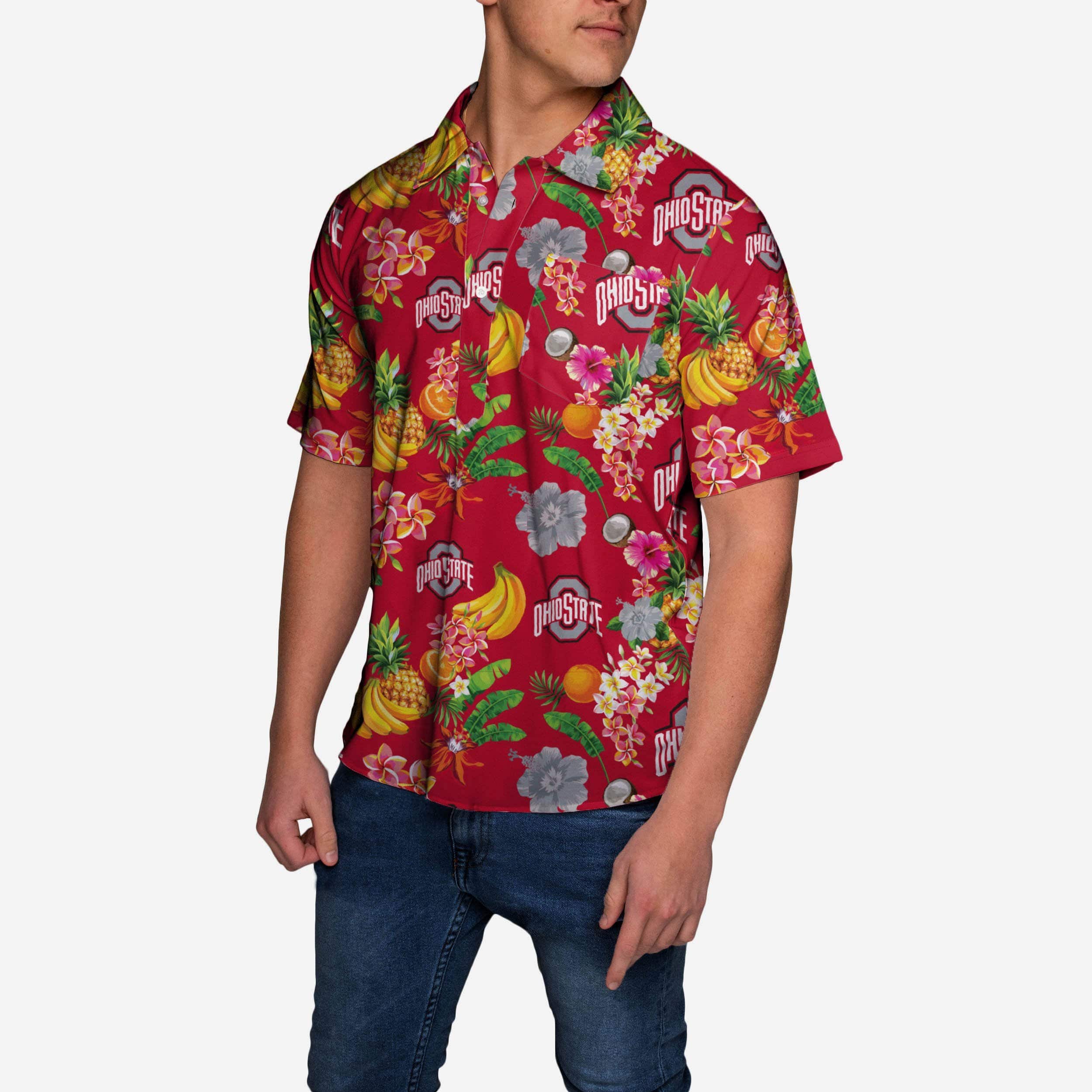 Ohio State Buckeyes Fruit Flair Short Sleeve Polo