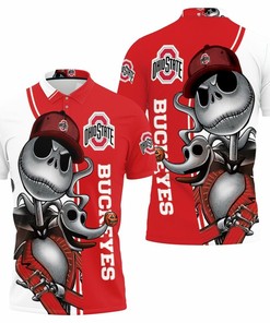 Ohio State Buckeyes Jack Skellington And Zero Polo Shirt