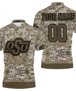 Oklahoma State Cowboys Camo Pattern Personalized Polo