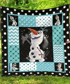 Olaf Cute Gift Idea For Cartoon Fan Personalized Quilt Bedding Set, Perfect for Kids and Family Gifts