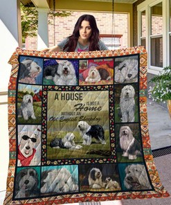 Old English Sheepdog One Less Lonely Girl Quilt Bedding Set Blanket Bedroom Decor, Gifts for Family