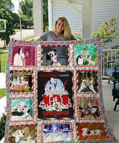 One Hundred And One Dalmatians Quilt Bedding Set Blanket Bedroom Decor, Gifts for Family