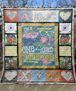 One Of A Kind Teacher Personalized Quilt Bedding Set Suitable for Home Decoration and Family Gifts