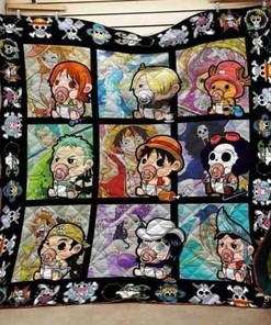 One Piece Strawhat Babies Custom Quilt Bedding Set for Bedroom Decor and Family Gifts