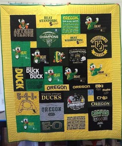 Oregon Ducks Personalized Quilt Bedding Set - Great for Bedroom Decoration and Family Gifts