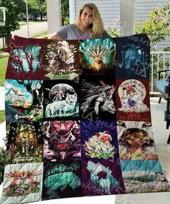 Original Artwork in Your Bed with Mononoke Hime Quilt Bedding Set Blanket, Great for Family Gifts