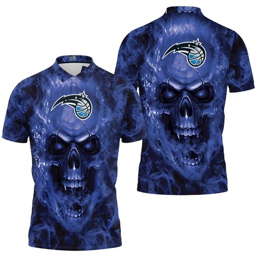 Orlando Magic Nba Fans Skull Polo Shirt
