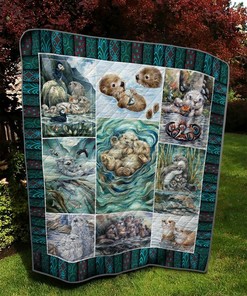 Otter Love Of My Life Personalized Quilt Bedding Set Suitable for Home Decoration and Family Gifts