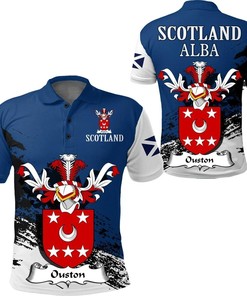 Ouston Scottish Family Crest Scotland Special Polo Shirt - Golf Shirt