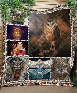 Owl Back Off Me Quilt Bedding Set Blanket Personalized for Home Decoration and Family Gifts