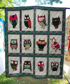Owl Quilt Bedding Set Bedroom Decor, Gifts for Family