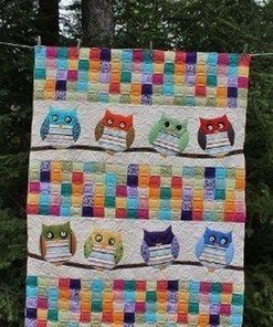 Owl Quilt Blanket Bedding Set Bedroom Decor, Gifts for Family