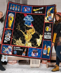 Pabst Blue Ribbon All I Need Is Beer Gift Idea Quilt Bedding Set Bedroom Decor, Gifts for Family