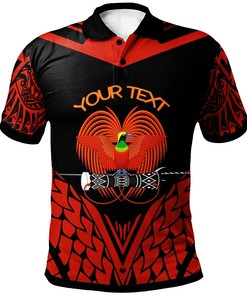 Papua New Guinea Custom Polo Shirt - Unique Bird Feather Texture