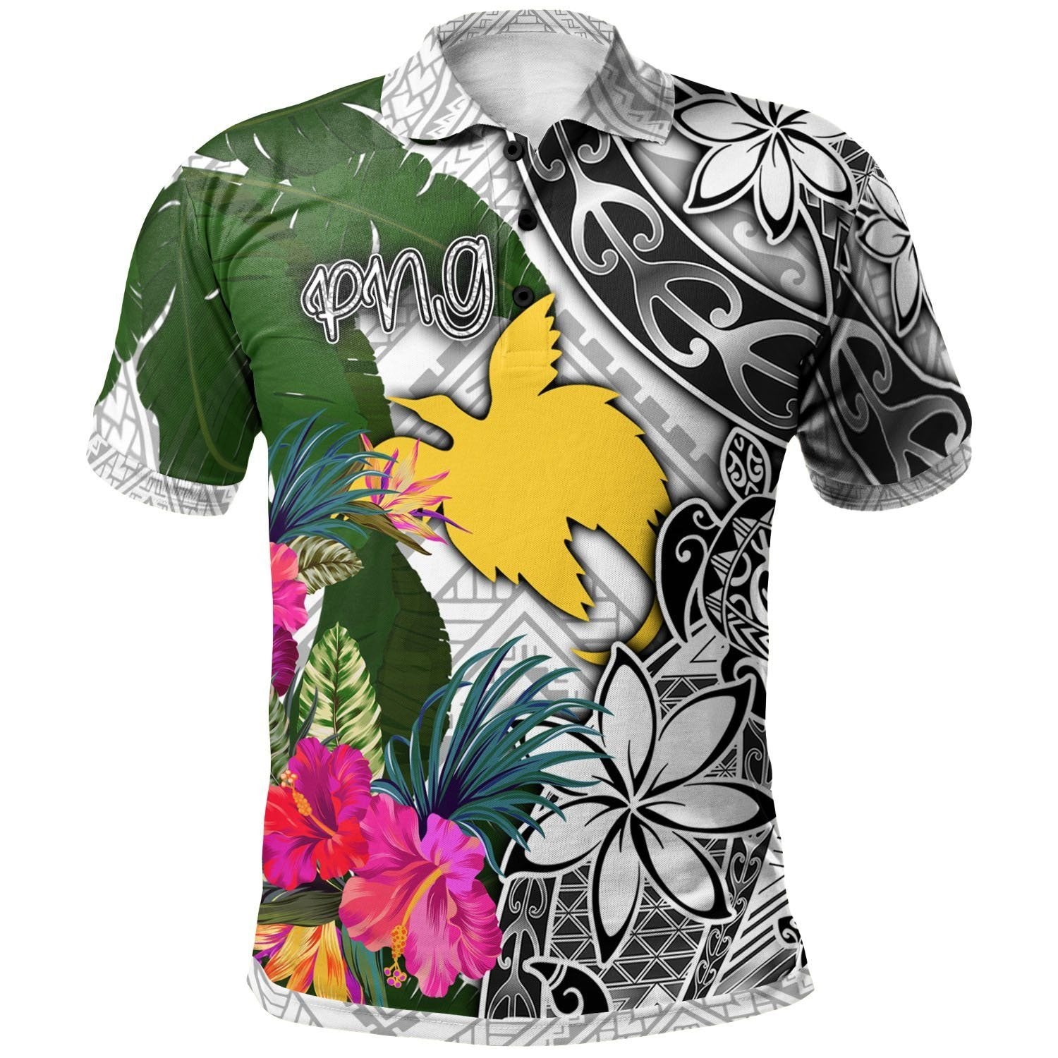 Papua Polo Shirt The Flow Of The Ocean Green main image 1