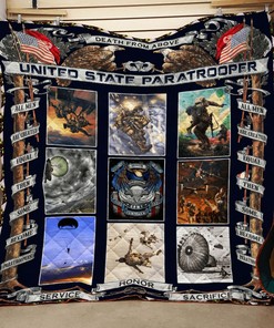 Paratrooper Personalized Quilt Bed Set Blanket for Picnic Hobby