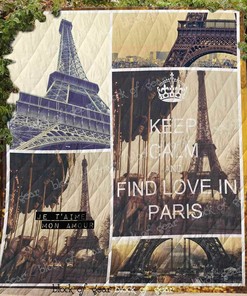 Parisian Charm for Your Bed with I Heart Paris Blanket Quilt Bedding Set, Great for Bedroom Decor and Family Gifts